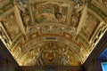 Ceiling in Gallery of Maps. Vatican Museums Royalty Free Stock Photo