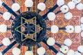 Ceiling in The Great Synagogue is a historical building in Budapest, Hungary