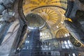 The Ceiling of Hagia Sophia also called Holy Wisdom, Sancta Sophia, Sancta Sapientia or Ayasofya in Istanbul, Turkey Royalty Free Stock Photo