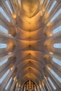 Ceiling of the Hallgrimskirkja church in Iceland