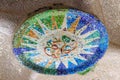 Ceiling of Hypostyle Room in Park Guell, Barcelona, Spain Royalty Free Stock Photo