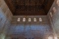 Ceiling inside of Alhambra palace in Granada, Spain Royalty Free Stock Photo
