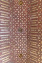 Ceiling inside of Alhambra palace in Granada, Spain Royalty Free Stock Photo