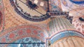 The Ceiling inside Hagia Sofia Mosque Royalty Free Stock Photo