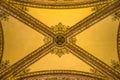 Ceiling in interior passage of italian palazzo style building