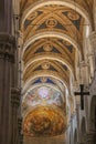 Ceiling of the interior view of Lucca Cathedral. Cattedrale di San Martino. Tuscany. Italy. Royalty Free Stock Photo