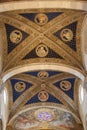 Ceiling of the interior view of Lucca Cathedral. Cattedrale di San Martino. Tuscany. Italy. Royalty Free Stock Photo
