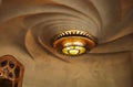 The ceiling lamp in Batllo house. Barcelona. Spain Royalty Free Stock Photo