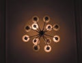 Ceiling lamp old style bottom view Royalty Free Stock Photo