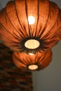 Ceiling lamps in brown, hanging beautiful,