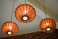 Ceiling lamps in brown, hanging beautiful,