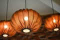 Ceiling lamps in brown, hanging beautiful,