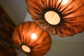 Ceiling lamps in brown, hanging beautiful,