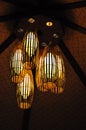 Ceiling Light with Bamboo Cane Light Shade