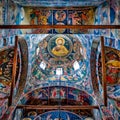 Ceiling of the main church of Tismana nun monastery