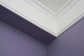 Ceiling moldings in the interior, detail of a angular ceiling skirting Royalty Free Stock Photo
