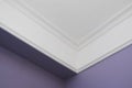 Ceiling moldings in the interior, detail of a angular ceiling skirting Royalty Free Stock Photo