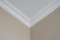 Ceiling moldings in the interior, detail of corner Royalty Free Stock Photo