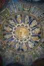 The Ceiling mosaic of The Baptistry of Neon. Ravenna, Italy