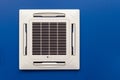 Ceiling mounted cassette type air conditioner. Royalty Free Stock Photo