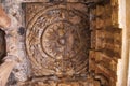 Ceiling of the mukha-mandapa, Durga temple, Aihole, Bagalkot, Karnataka. The Galaganatha Group of temples.