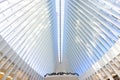 Ceiling of the Oculus. Interior view of the World Trade Center station