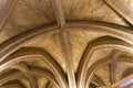 The ceiling in the old royal castle of Conciergerie. Paris