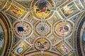 The ceiling in one of the rooms of Raphael in the Vatican Museum Royalty Free Stock Photo