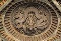 Ceiling ornaments in a museum of ancient Chinese architecture: Dragon algal wells