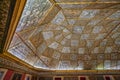 Ceiling panels of the Great Hall of Acts at University of Coimbra interior, former Royal Palace - Coimbra, Portugal