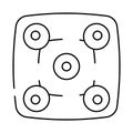 ceiling panoramic camera line icon vector illustration Royalty Free Stock Photo