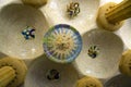 Ceiling in Park Guell Royalty Free Stock Photo