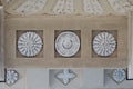 Ceiling of the portico in Vilnius Cathedral, Lithuania Royalty Free Stock Photo