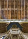 Ceiling and pulpit of Basilica di Santa Croce. Florence, Italy