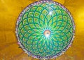 The ceiling rosette in Hindu Temple of Matale