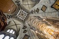 Ceiling of Saint Nicholas` church, Ghent, Belgium