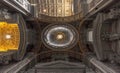 Ceiling of the Saint Peter Basilica, Vatican, Rome Royalty Free Stock Photo