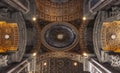 Ceiling of the Saint Peter Basilica, Vatican, Rome Royalty Free Stock Photo