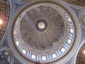 Ceiling of Saint Peter`s Basilica in Vatican City Royalty Free Stock Photo