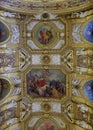 Ceiling of Salle des Conferences in Luxembourg palace, Paris, France Royalty Free Stock Photo