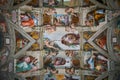 Ceiling of Sistine Chapel in Vatican City Royalty Free Stock Photo