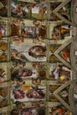 Ceiling of the Sistine chapel in the Vatican Royalty Free Stock Photo