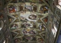 Ceiling of the Sistine chapel in the Vatican Royalty Free Stock Photo