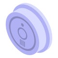 Ceiling smoke detector icon isometric vector. Fire alarm