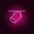 ceiling spot icon. Elements of Spotlight in neon style icons. Simple icon for websites, web design, mobile app, info graphics Royalty Free Stock Photo