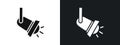 ceiling spotlight icon linear graphics set vector in black