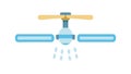 Ceiling Sprinkler Fire Suppression System Icon, vector design Generative AI Royalty Free Stock Photo