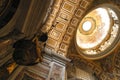Ceiling of St. Peter Basilica, The Vatican, Rome, Italy Royalty Free Stock Photo