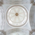 The ceiling of the striking monastery-fortress of the Order of the Barefoot Carmelites In Berdichev.