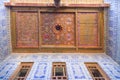 Ceiling of the Tosh Hovli Palace in Khiva, Uzbekistan. Royalty Free Stock Photo